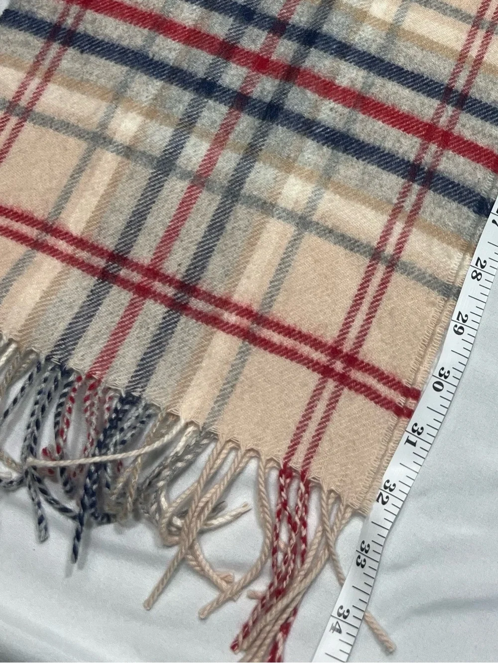 Set of 3 Cashmere Plaid Scarf in Red, Black, Tan, Cream